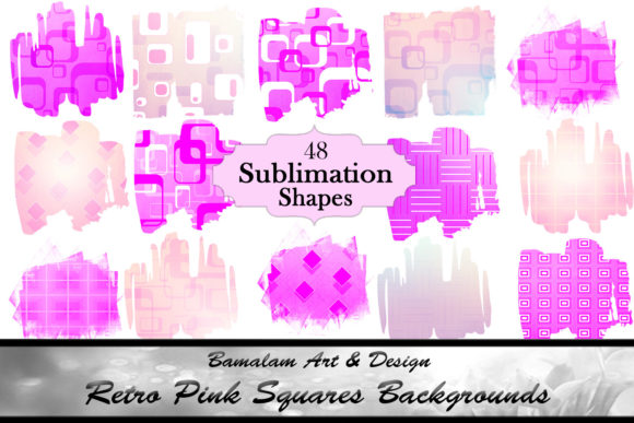48 Retro Pink Squares Sublimation Shapes Review