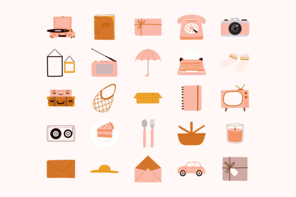 Cute Hand Drawn Vintage Retro Doodle Review