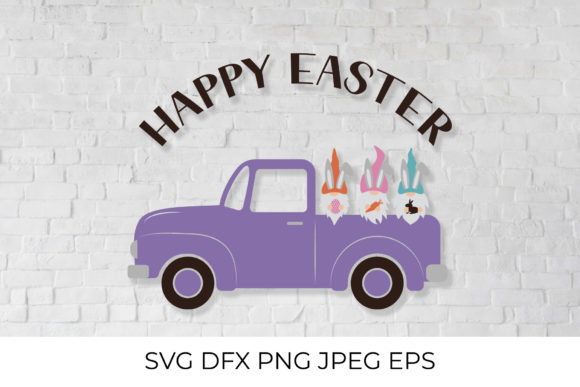 Easter Truck. Easter Gnomes.