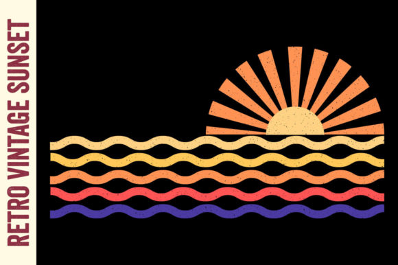 Retro Sunset Vintage Graphics Summer SVG