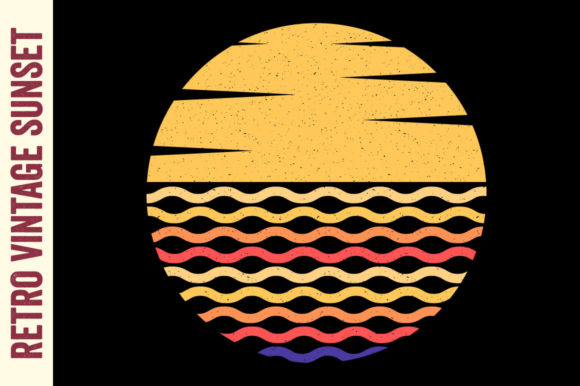Retro Sunset Vintage Wave Distressed Svg Review