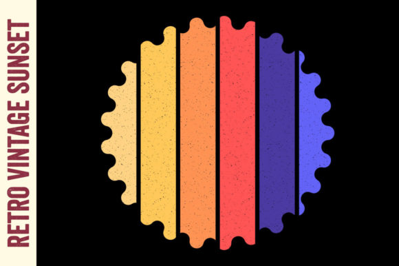 Retro Vintage Sunset 60s, 80s, 70s, Svg