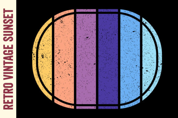 Retro Vintage Sunset Oval Rectangle SVG Review