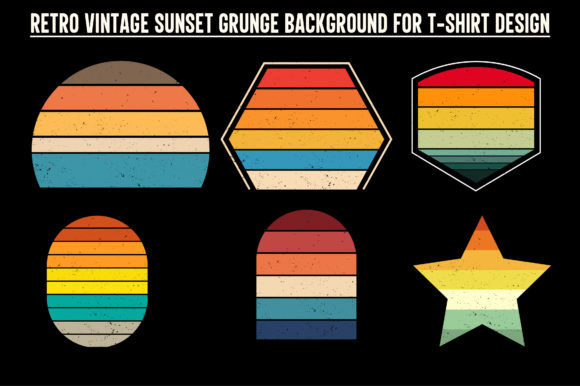 Vintage Retro Sunset Colorful Background Review